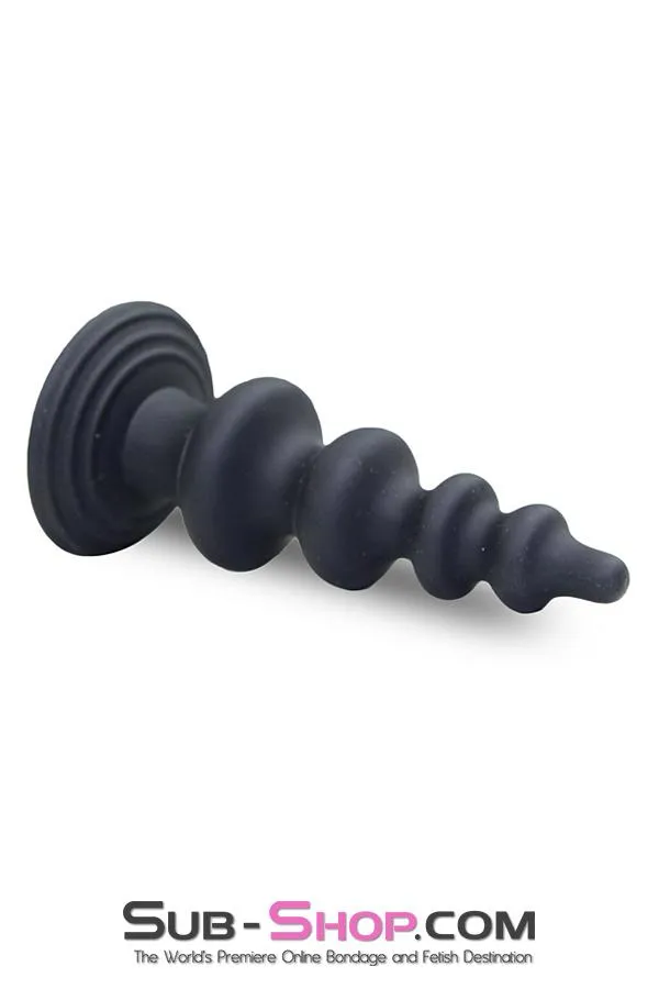 0203M      Super Ripple Suction Cup Base Butt Plug - LAST CHANCE - Final Closeout!