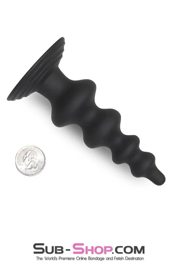 0203M      Super Ripple Suction Cup Base Butt Plug - LAST CHANCE - Final Closeout!