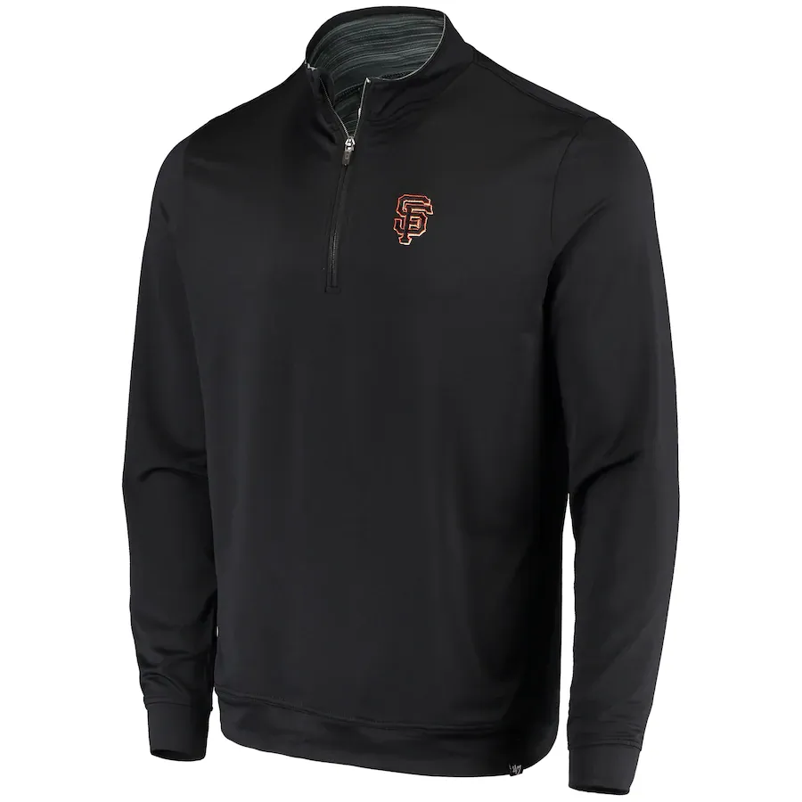 '47 San Francisco Giants  Relay Fleece Pullover Sweatshirt - Black