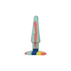 A Play 5' Goovy Silicone Anal Plug - Multicolor/Yellow