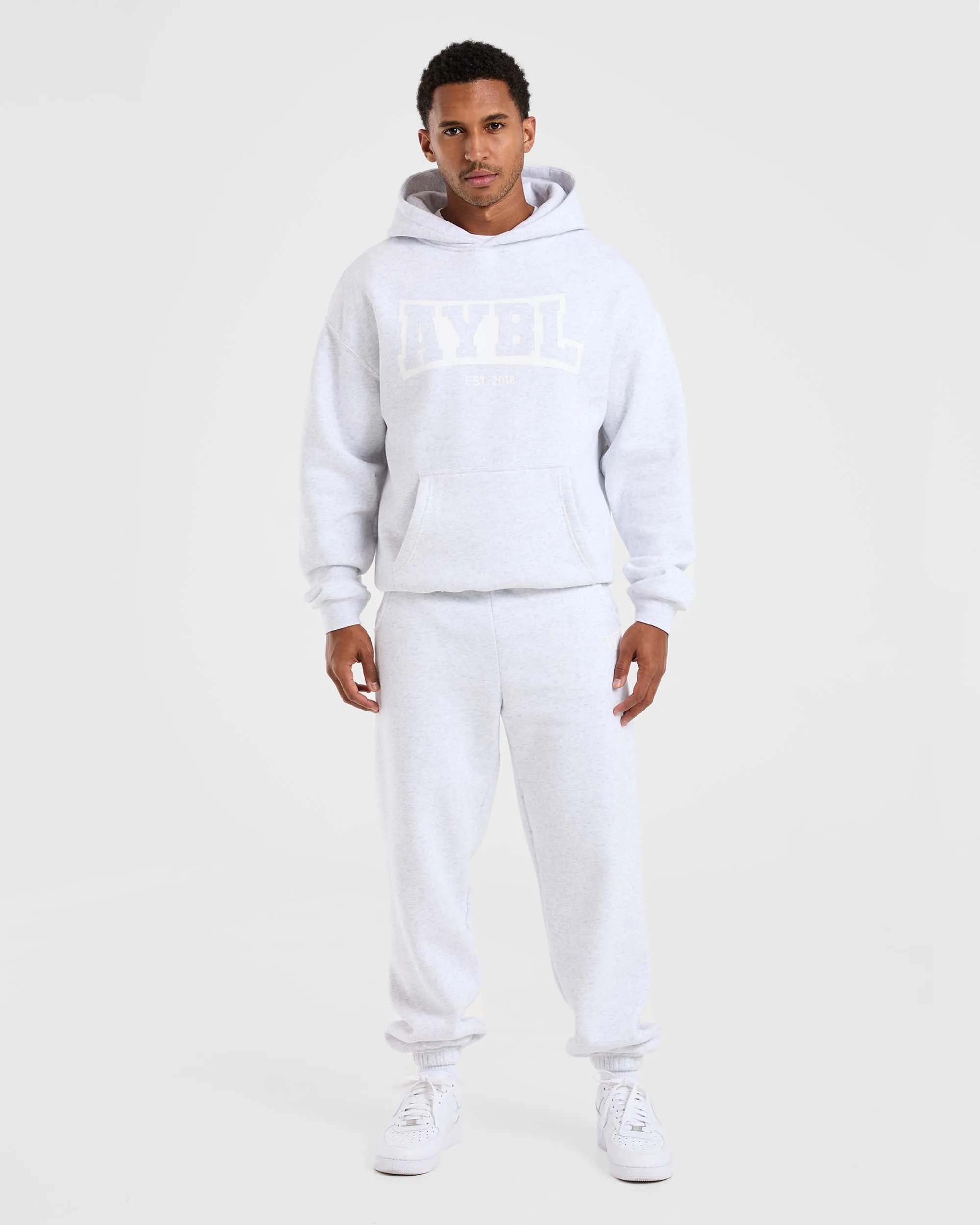 Academy Oversized Hoodie - Grey Marl