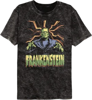 Attack Pose Frankenstein Mineral Wash T-Shirt