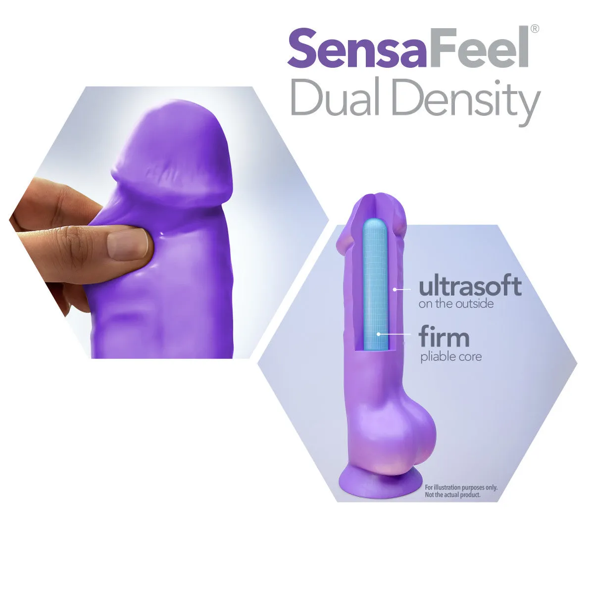 Au Naturel Bold By Blush® | Big Boy Realistic Purple 10-Inch Long Dildo With Balls & Suction Cup Base