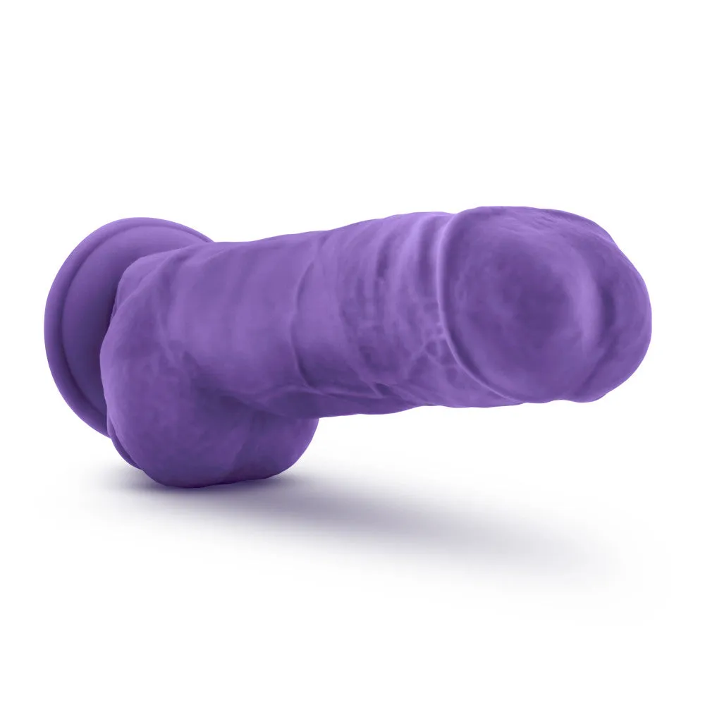 Au Naturel Bold By Blush® | Big Boy Realistic Purple 10-Inch Long Dildo With Balls & Suction Cup Base