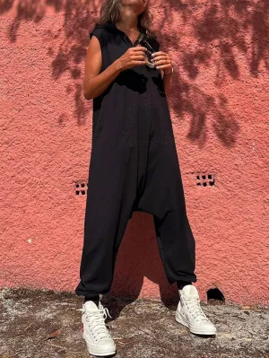 Black loose jumpsuit