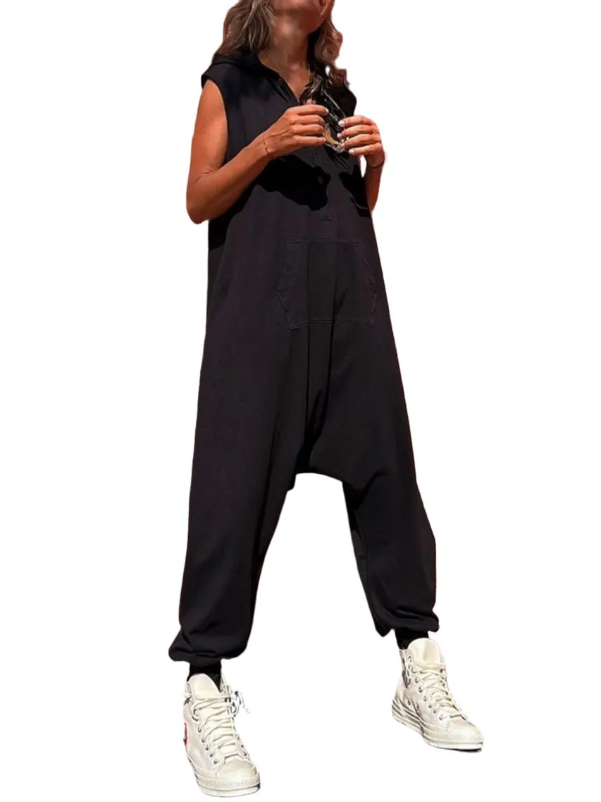 Black loose jumpsuit