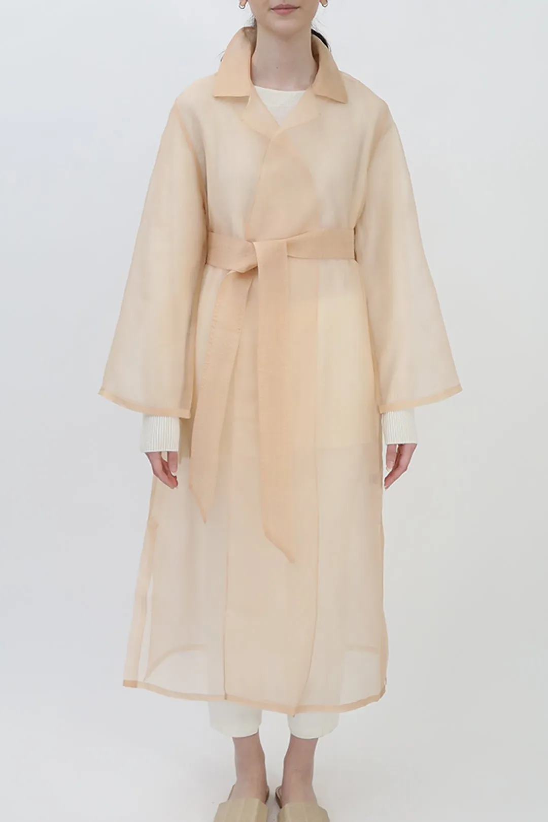 BLYTHE LONG DRESS JACKET IN SILK ORGANZA