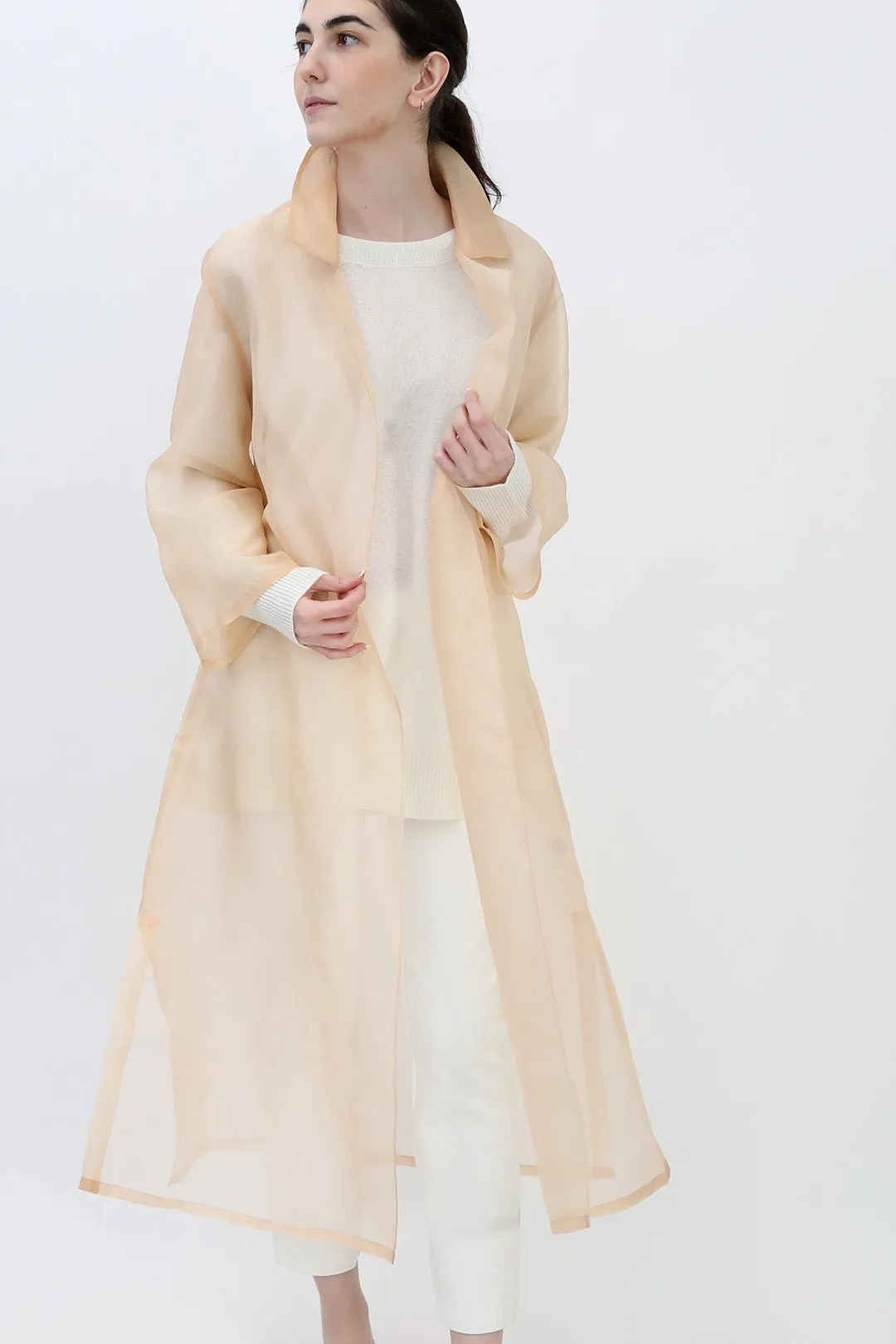 BLYTHE LONG DRESS JACKET IN SILK ORGANZA