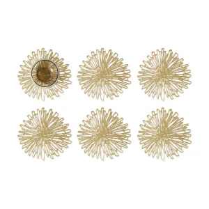 Chilewich Bloom Coasters - Set of 6 - Gilded