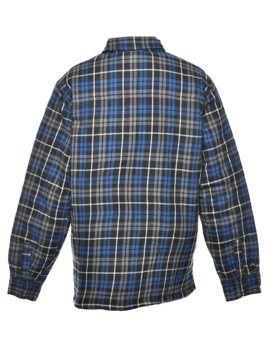 Classic Checked Navy & Black Shirt - L