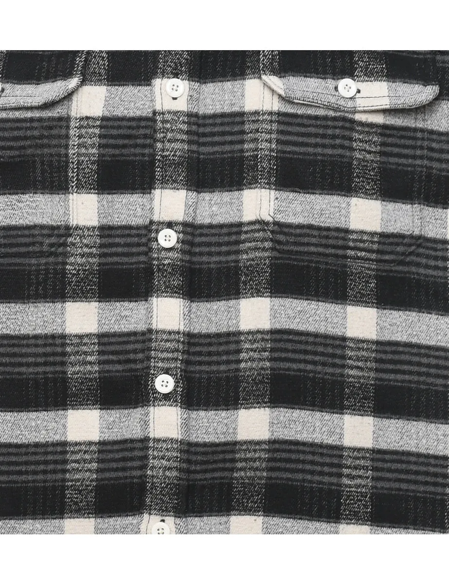 Columbia Checked Black & White Shirt - L