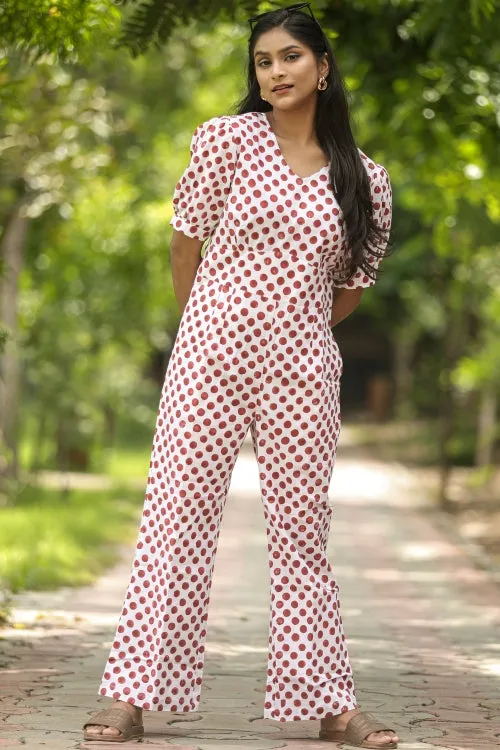 Cranberries Hand Block Printed  Jumpsuit