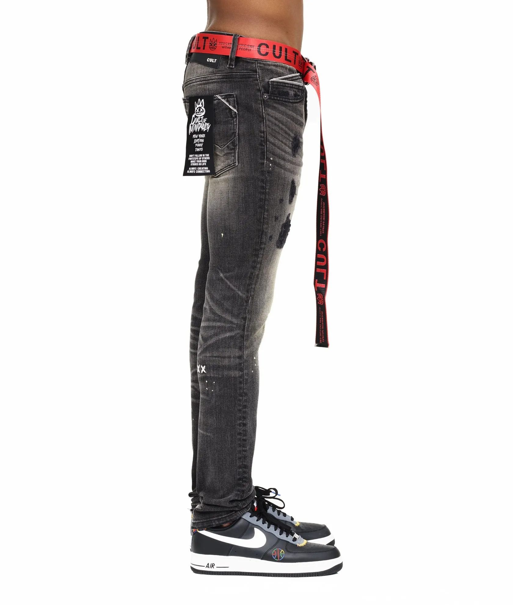 Cult of Individuality Men's Punk Super Skinny Stretch Denim Jeans