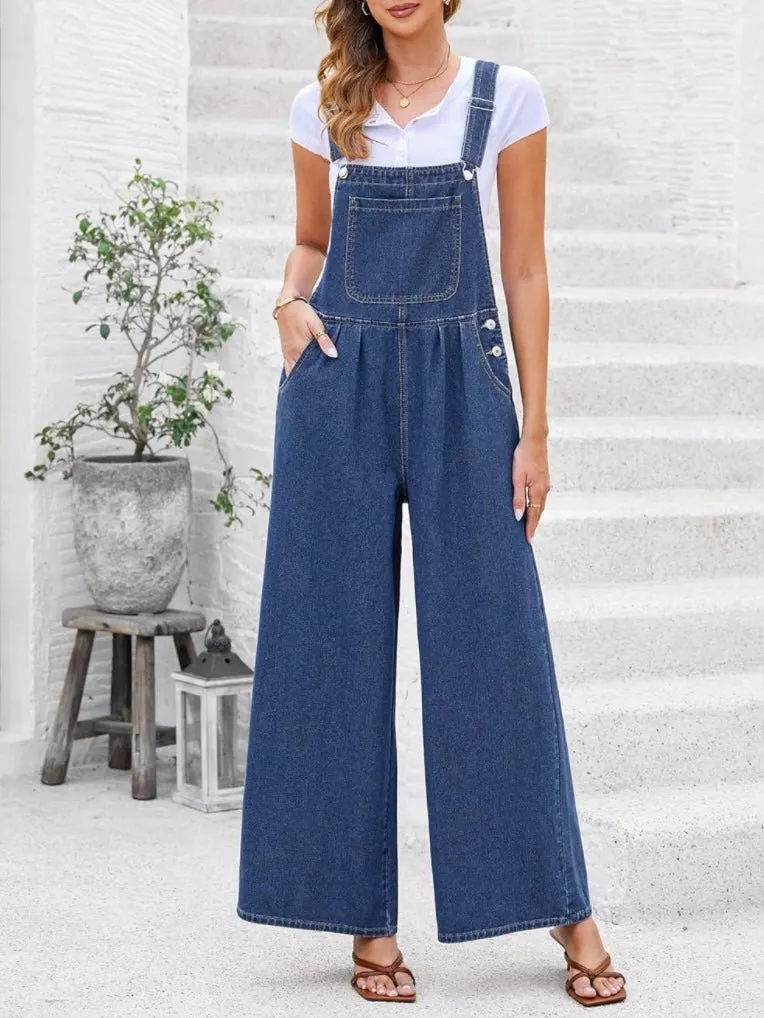 Dark blue denim jumper overall