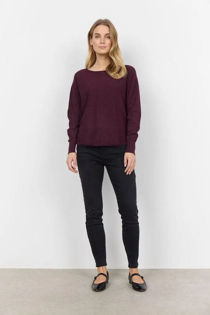 Dollie Pullover in Wine Melange