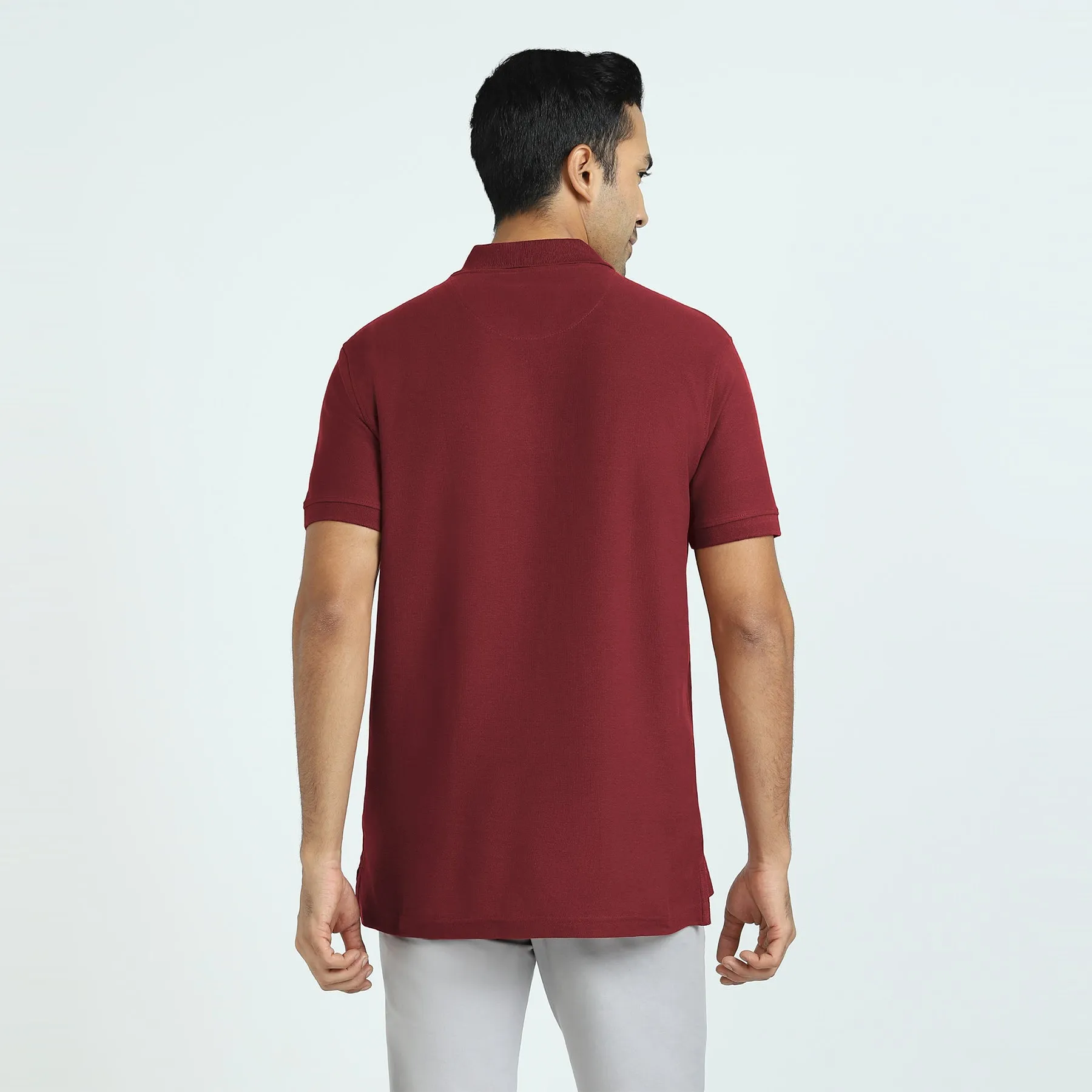 Element Combed Cotton Polo T-shirts Bold Burgundy