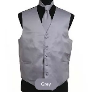 Grey Mens Solid Vest