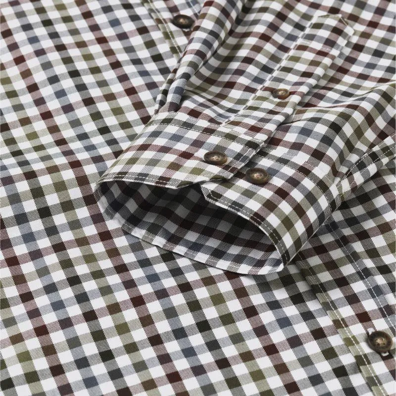 Harkila Milford Mens Cotton Non-Iron Shirt - Burgundy Check