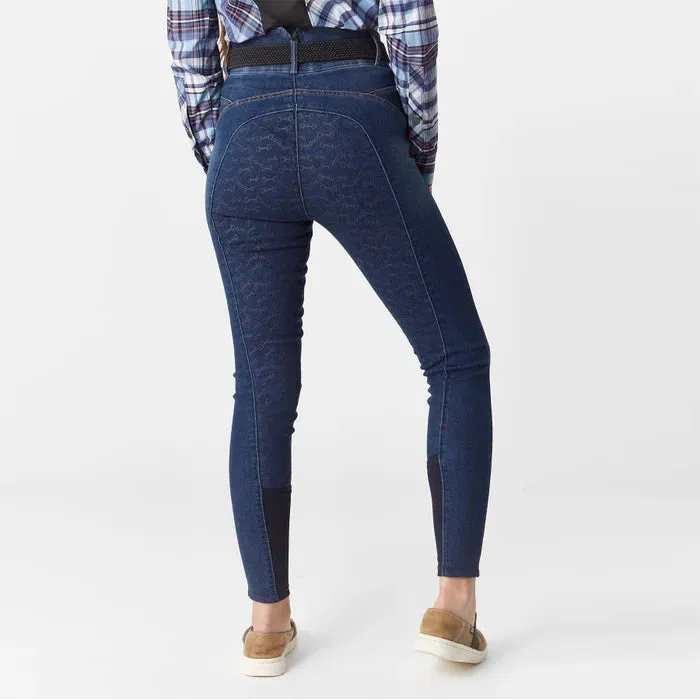 Horze Cecelia Denim Full Grip Breeches