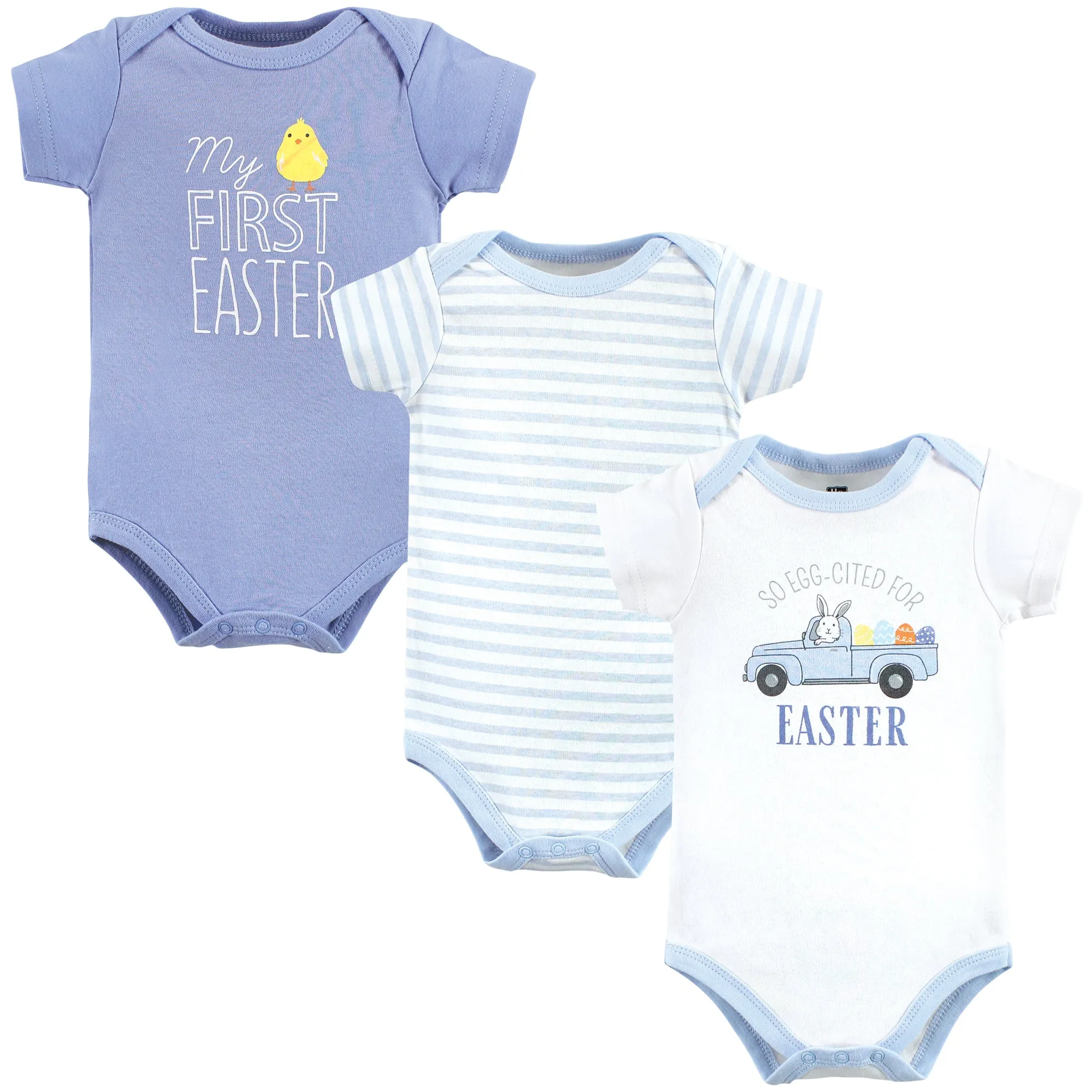 Hudson Baby Cotton Bodysuits, Easter Truck