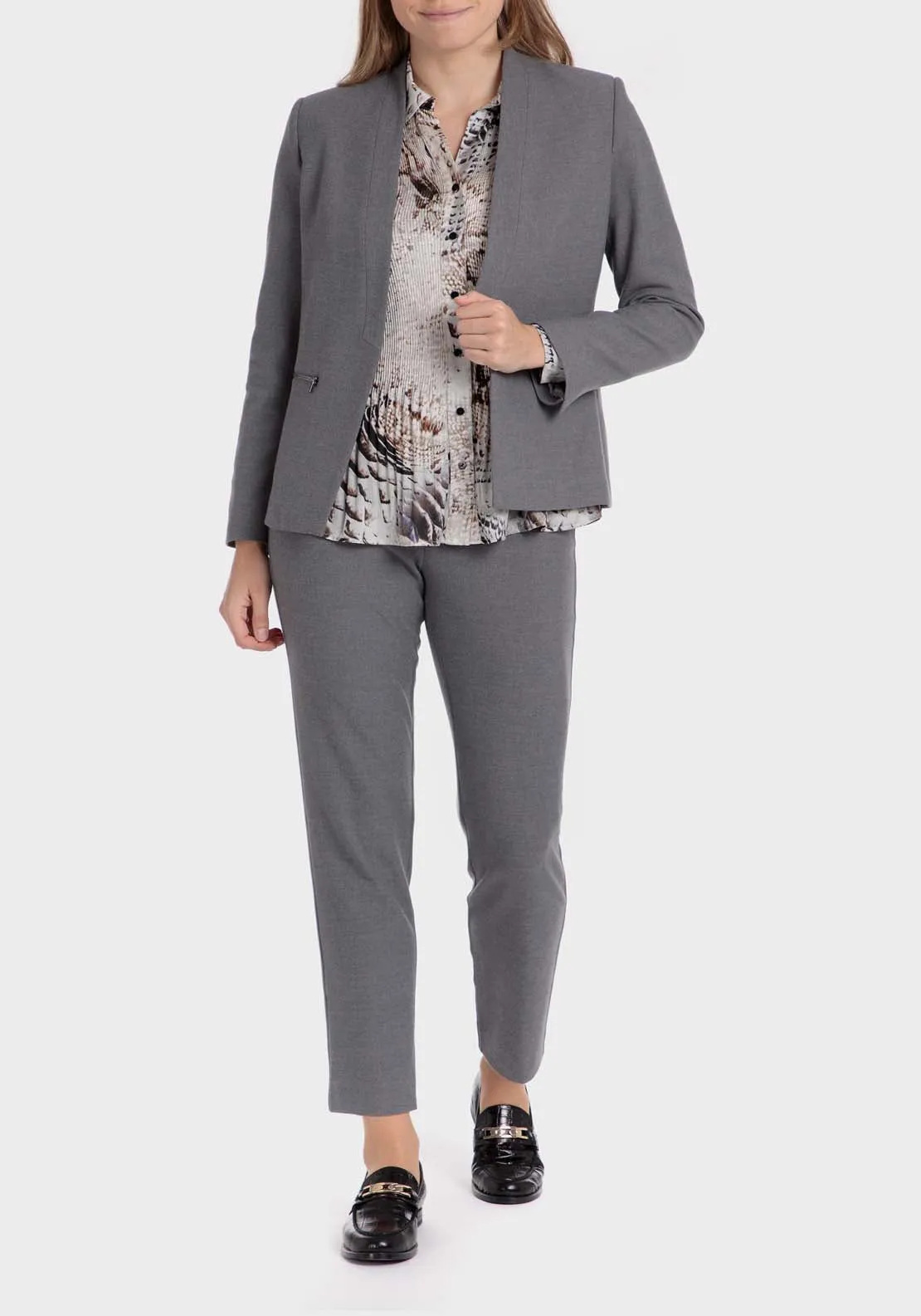 Jacket With Pockets - Grey