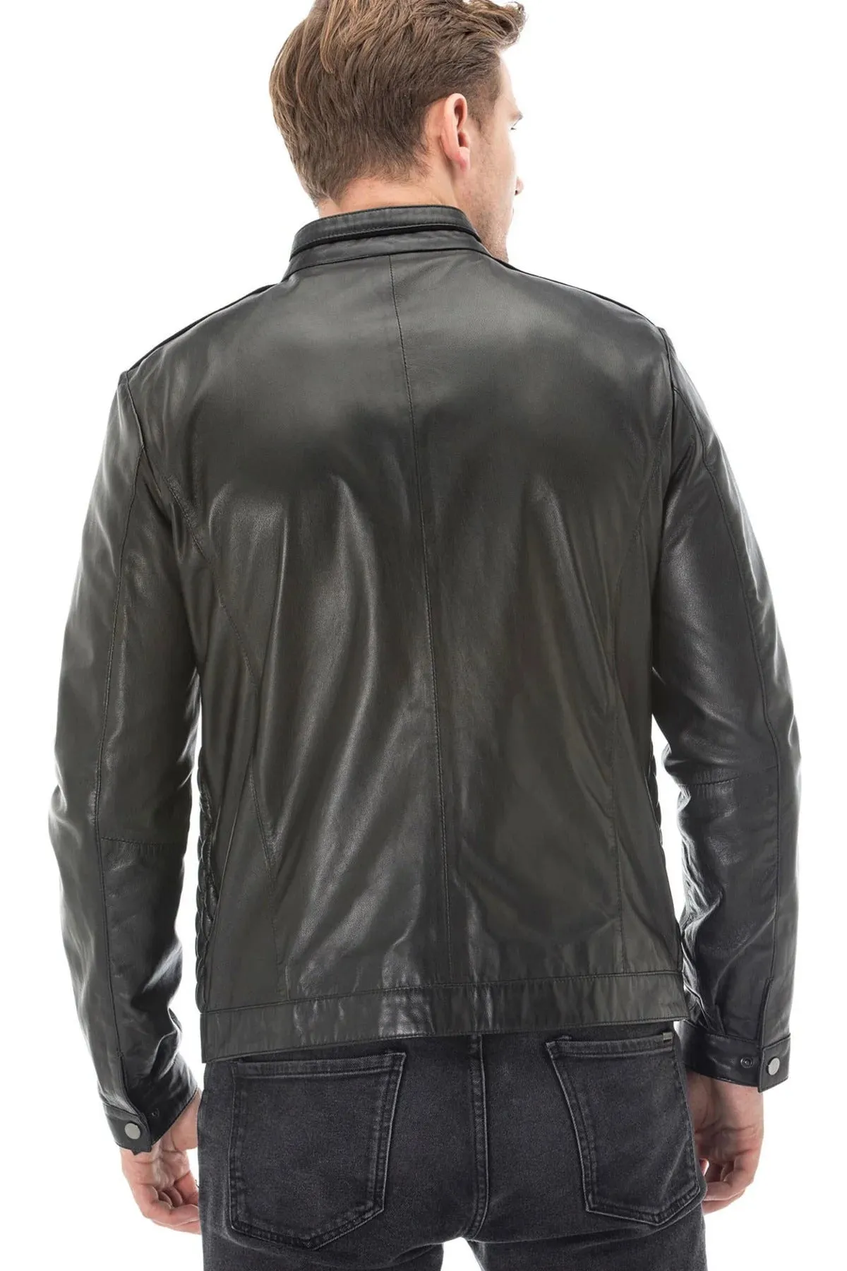 Jovira Black Diamond Quilted Leather Jacket