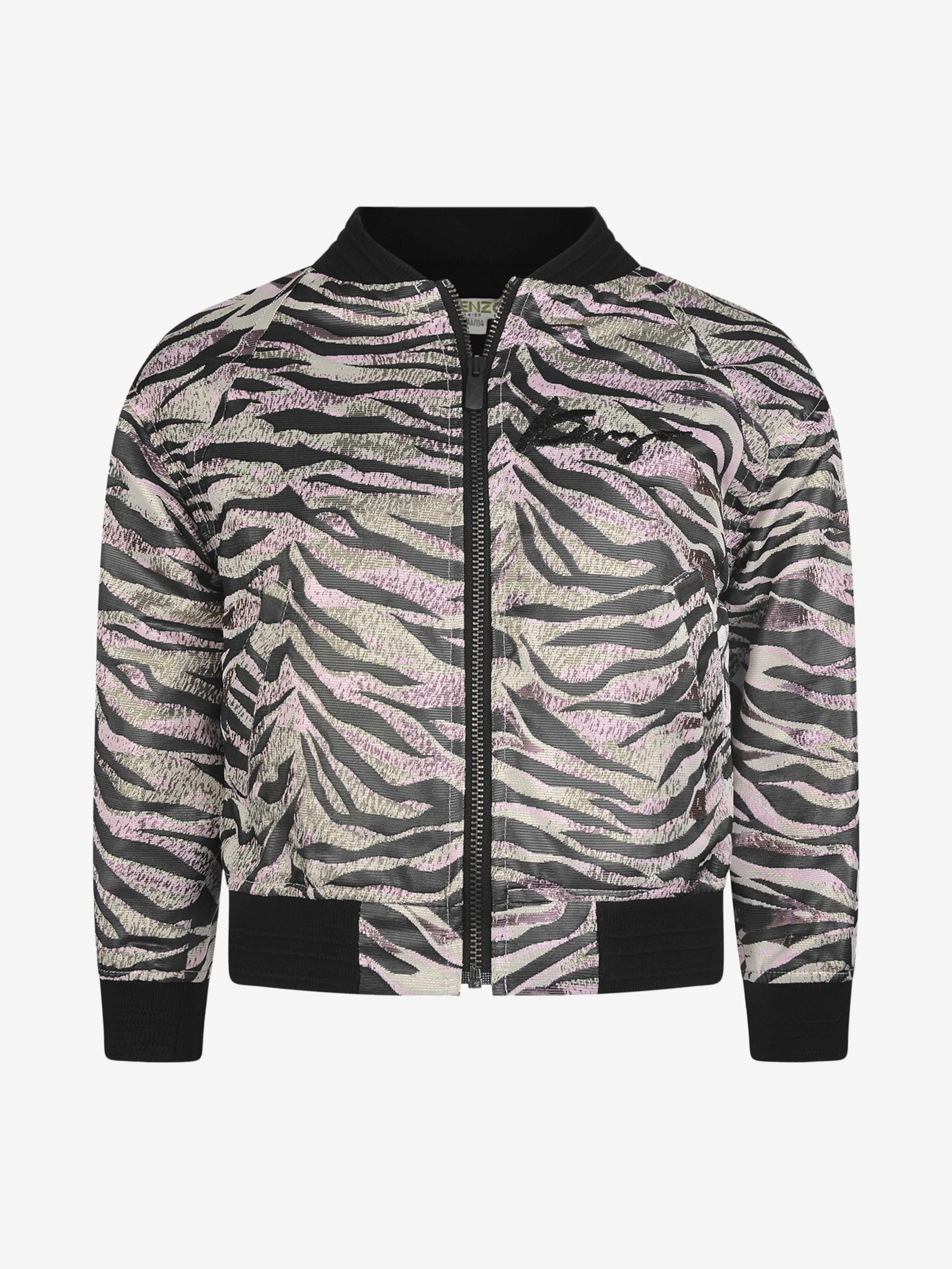 KENZO Girls Pink & Tiger Stripe Jacket