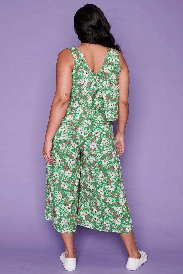 Leigh Green Floral Jumpsuit