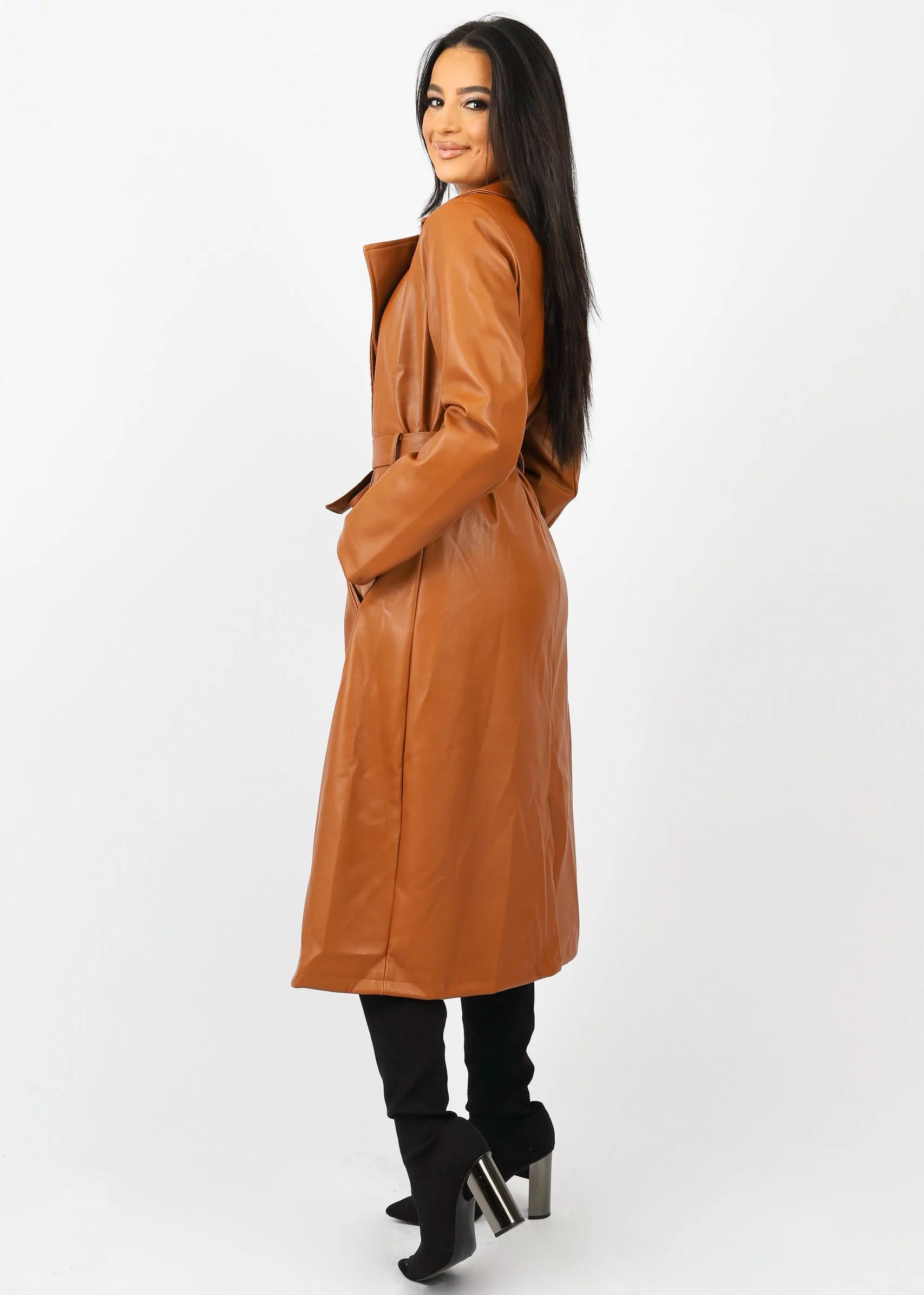 Lola Long Sleeve Coat With Belt