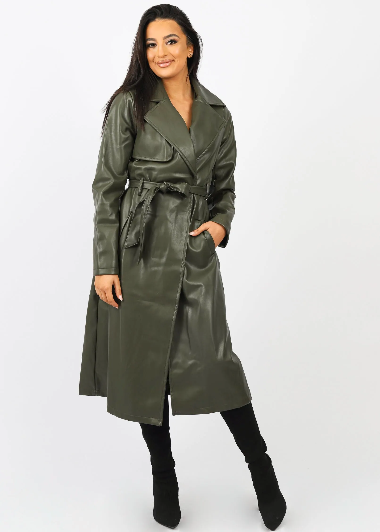 Lola Long Sleeve Coat With Belt