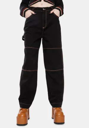 Noir Paneled Utility Trouser