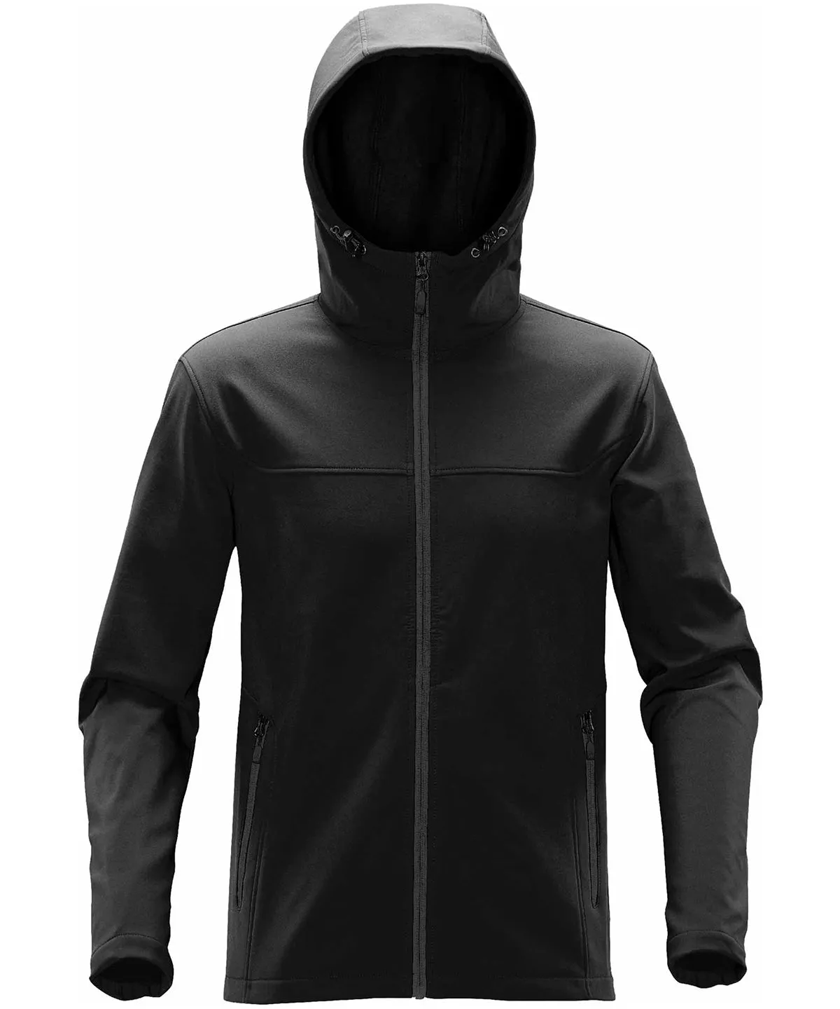 Orbiter softshell hoodie | Black/Dolphin