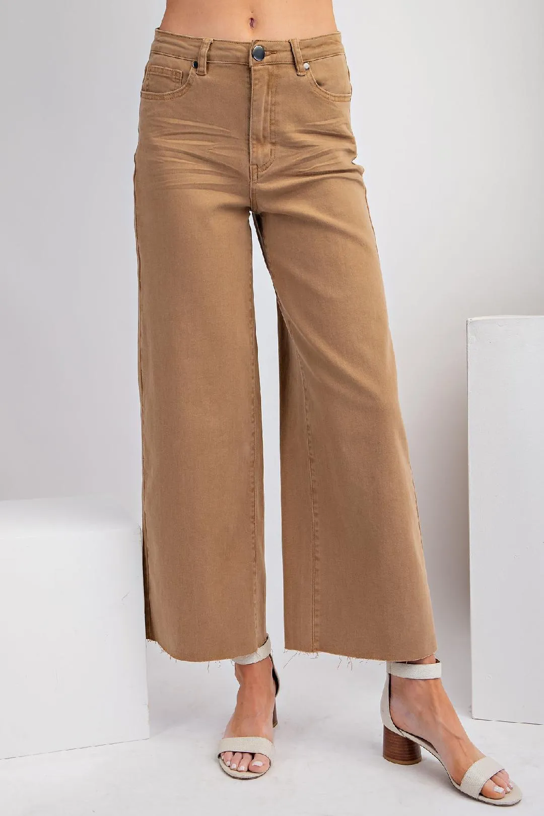 Pecan Pie Soft Stretch Twill High Waisted Pants