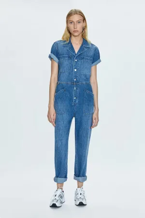 PIS Grover Field Denim Jumpsuit in Utopia Dot