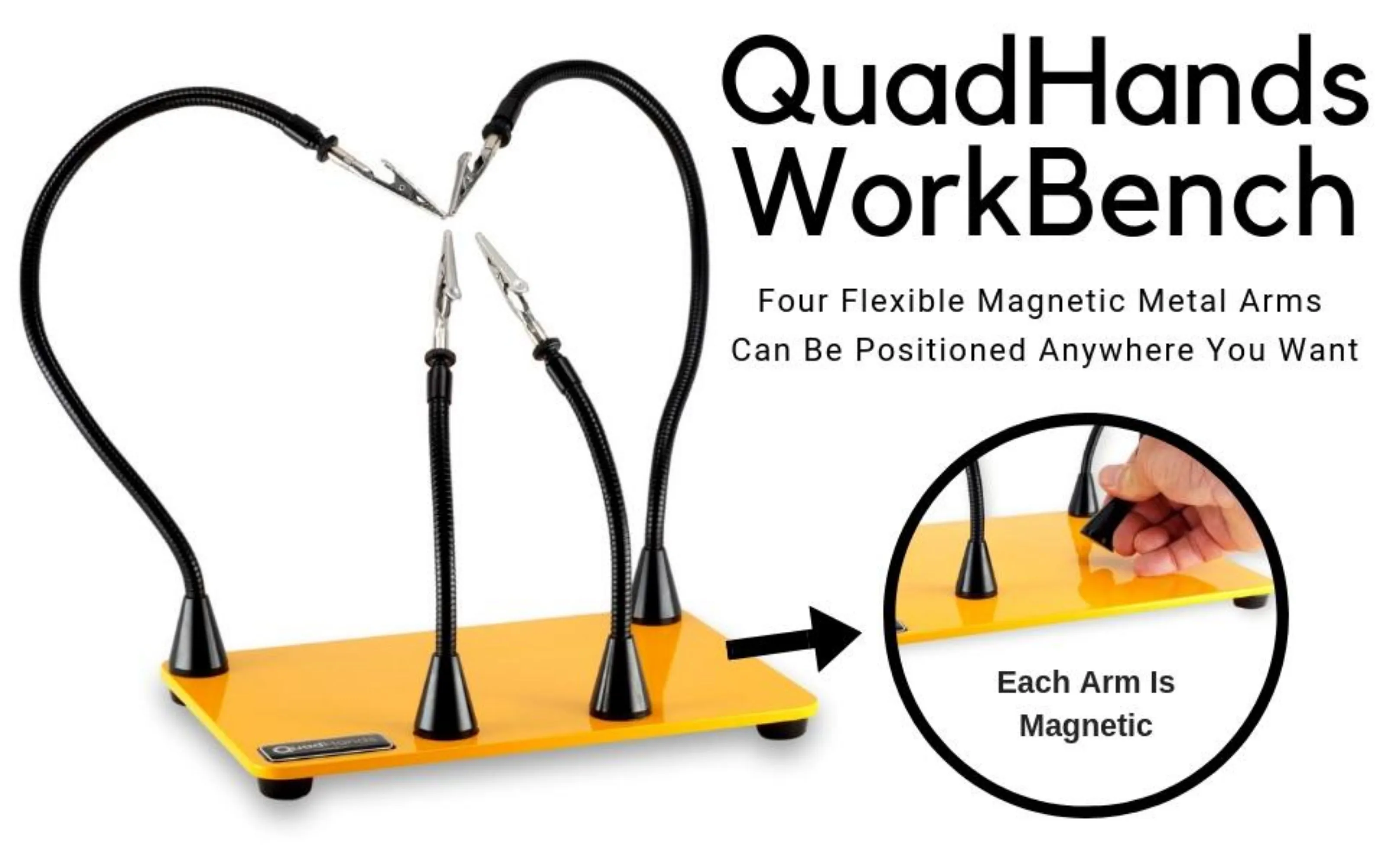 QuadHands Standard Magnetic WorkBench - Yellow