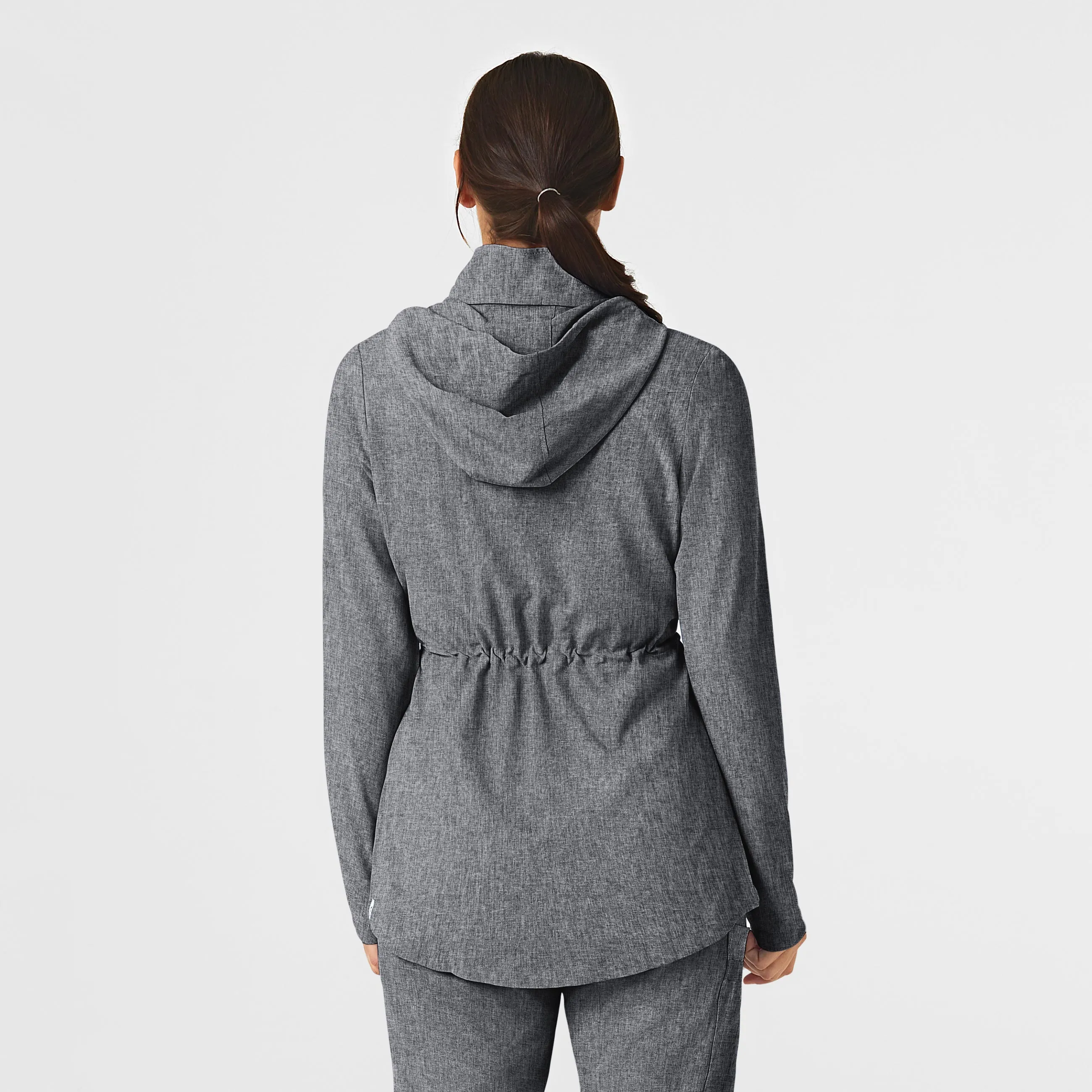 RENEW Women's Convertible Hood Fashion Jacket - Grey Heather