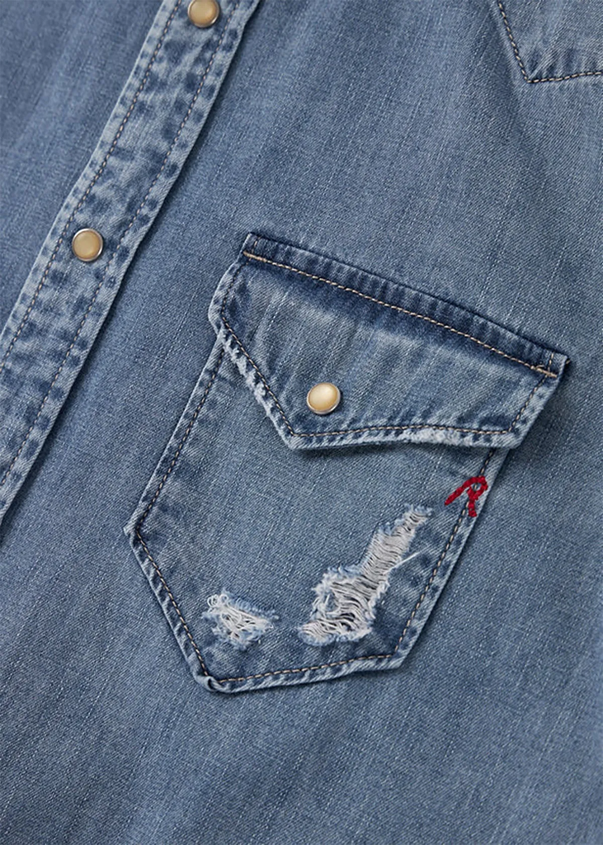 Replay Denim ShirtM4981.000 In Light Blue For Men