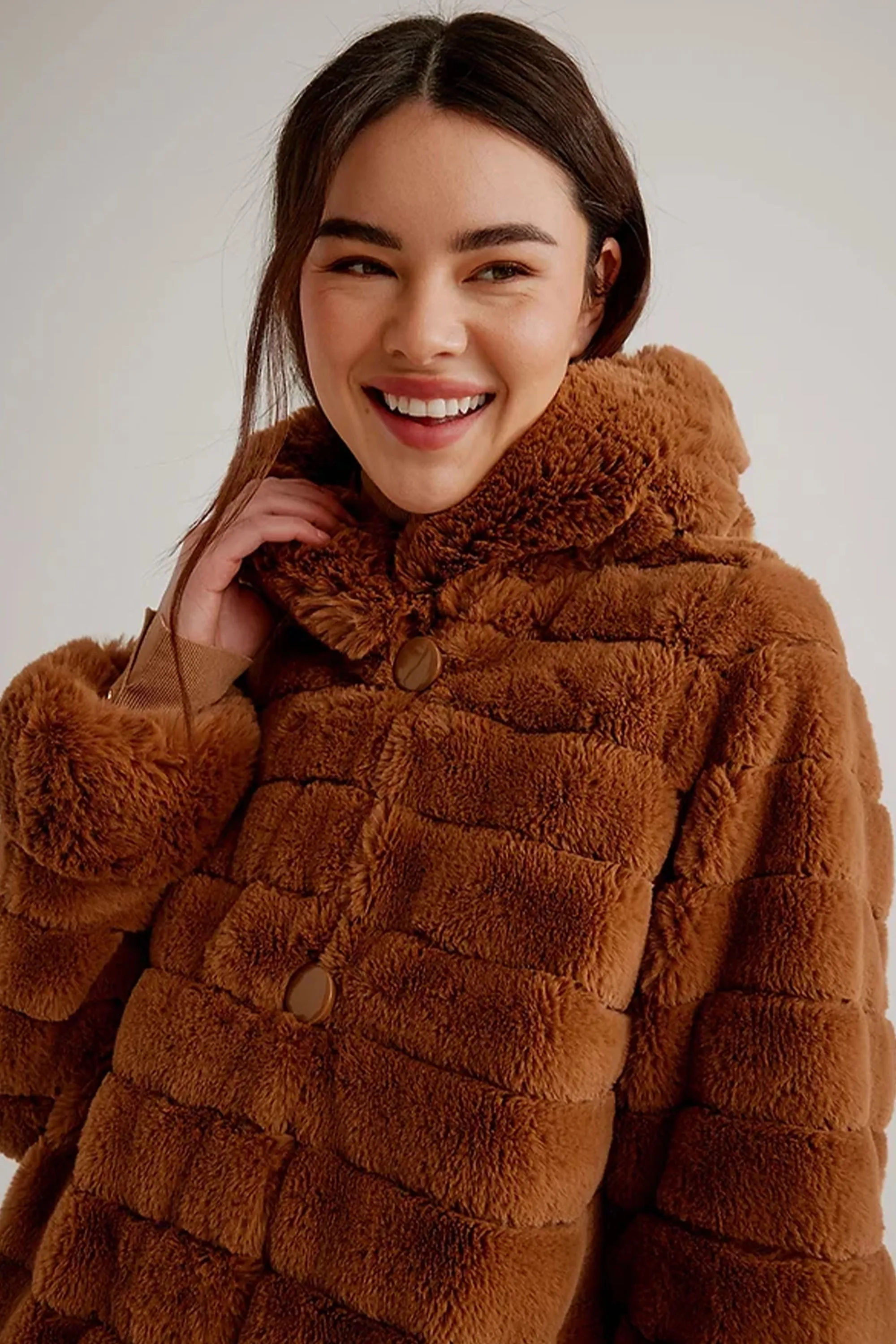 REVERSIBLE LUSTER FUR COAT