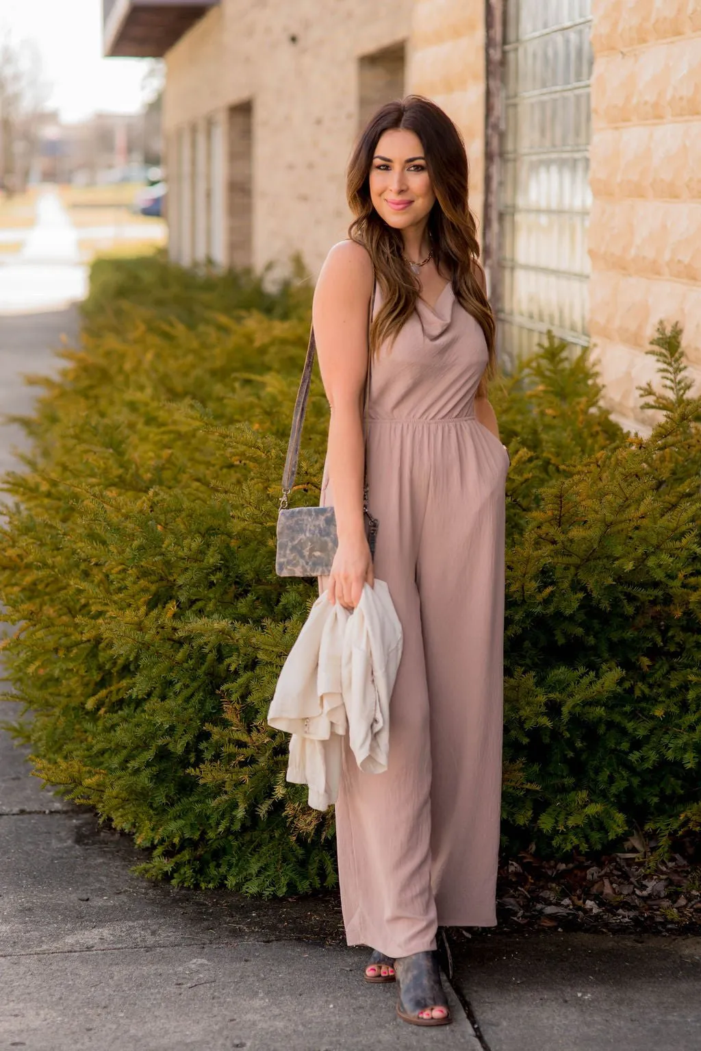 Subtle Textured Relaxed Jumpsuit