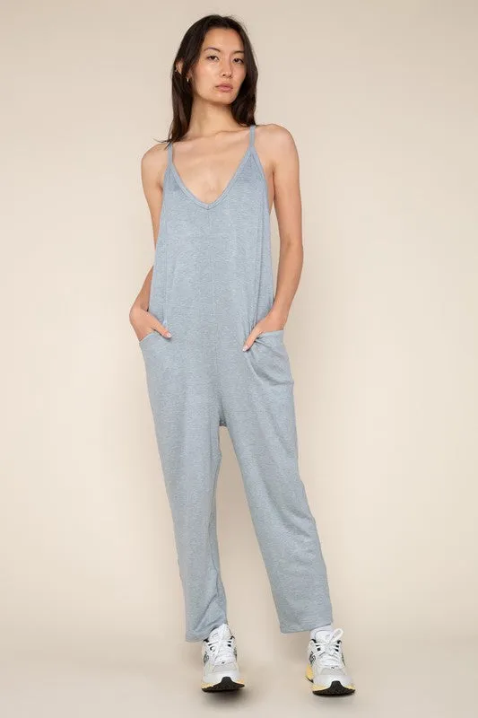 The Kourtney Relaxed Fit V-neck Jumpsuit