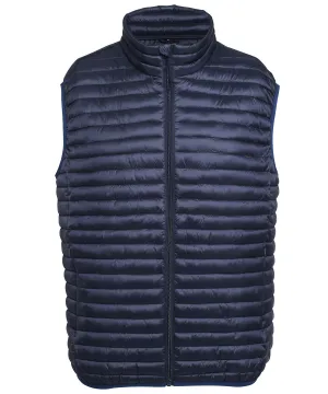 Tribe fineline padded gilet | Navy