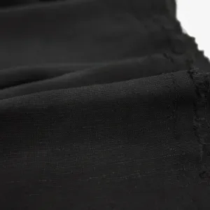 Viscose Linen Slub - Black