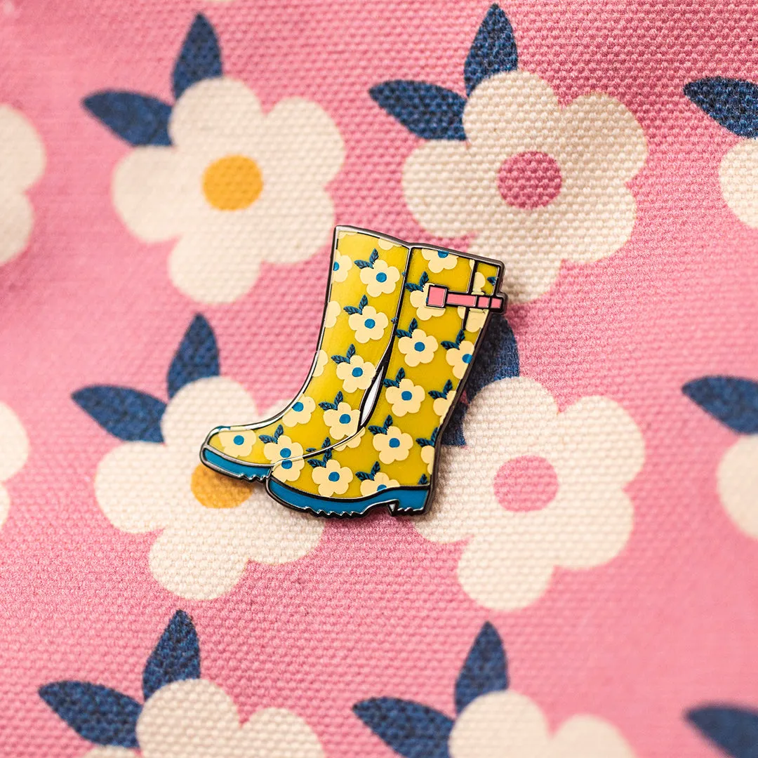 Wellies Enamel Lapel Pin Badge - Enamelhappy