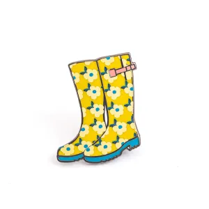 Wellies Enamel Lapel Pin Badge - Enamelhappy