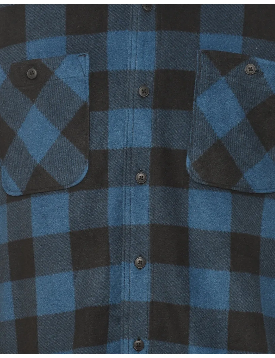 Wrangler Blue & Black Checked Shirt - XL