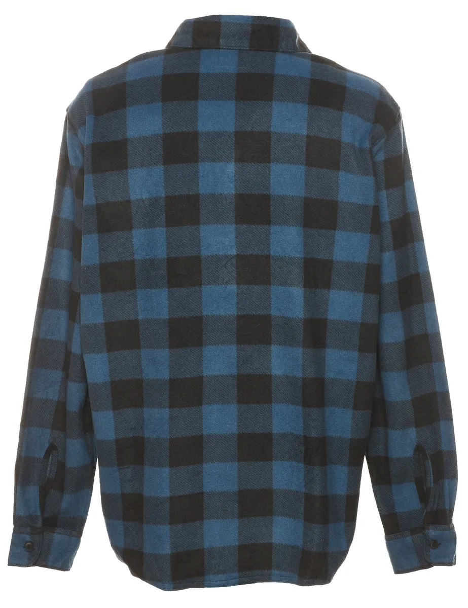 Wrangler Blue & Black Checked Shirt - XL