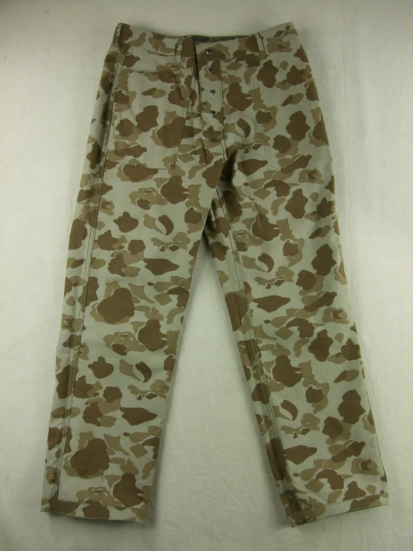 WWII United States USMC P42 Camo HBT Utility Trousers Pants