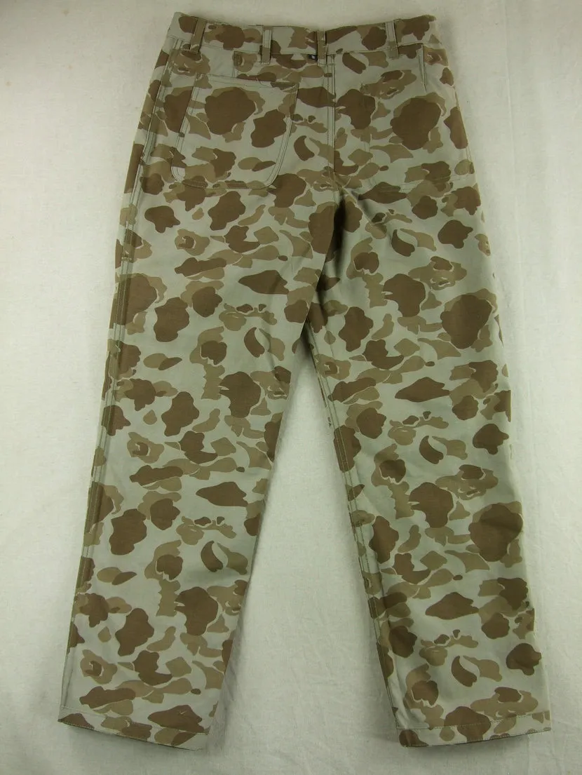 WWII United States USMC P42 Camo HBT Utility Trousers Pants